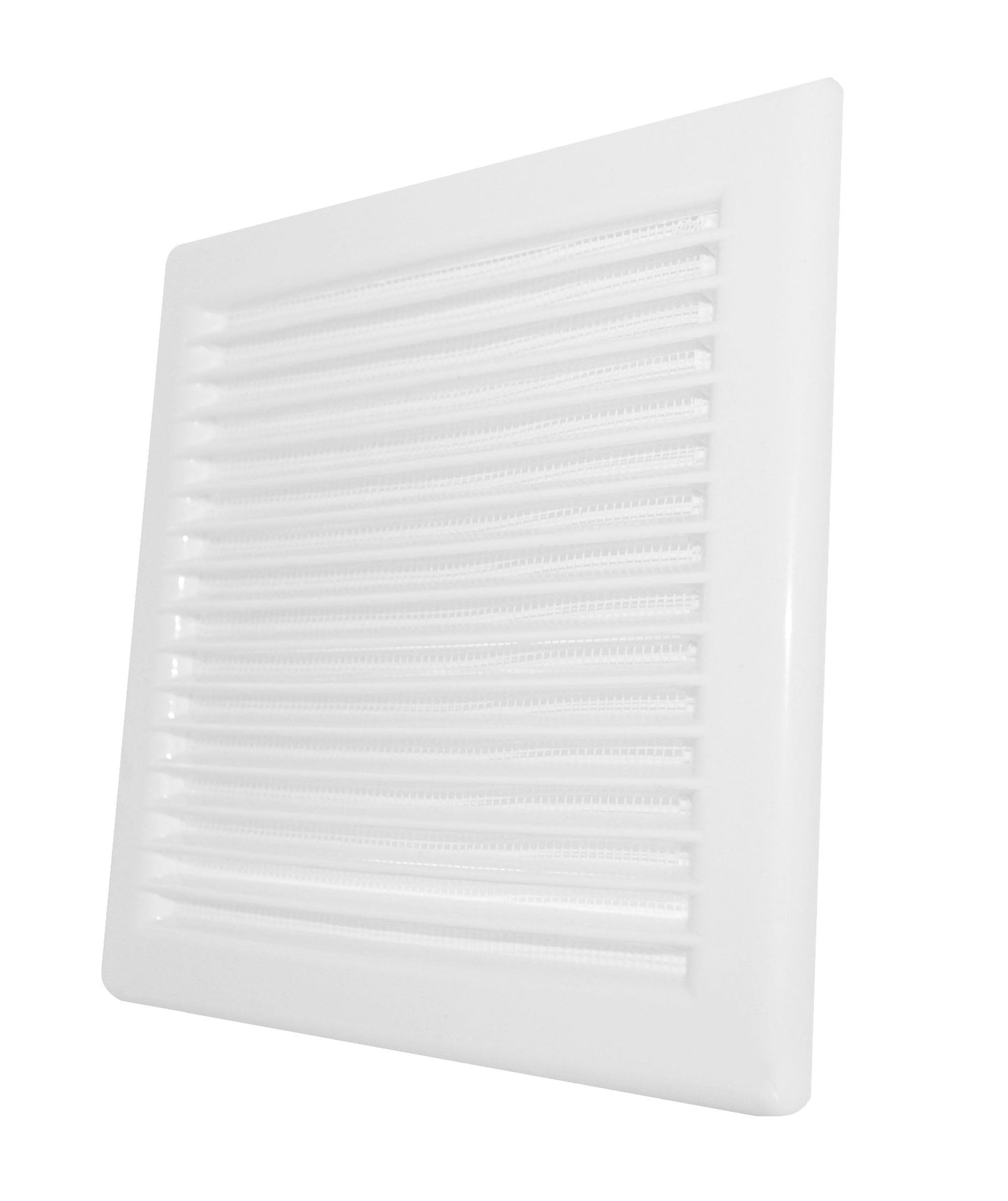 White Louvre Vent DL/100 RW LUX with Insect Mesh