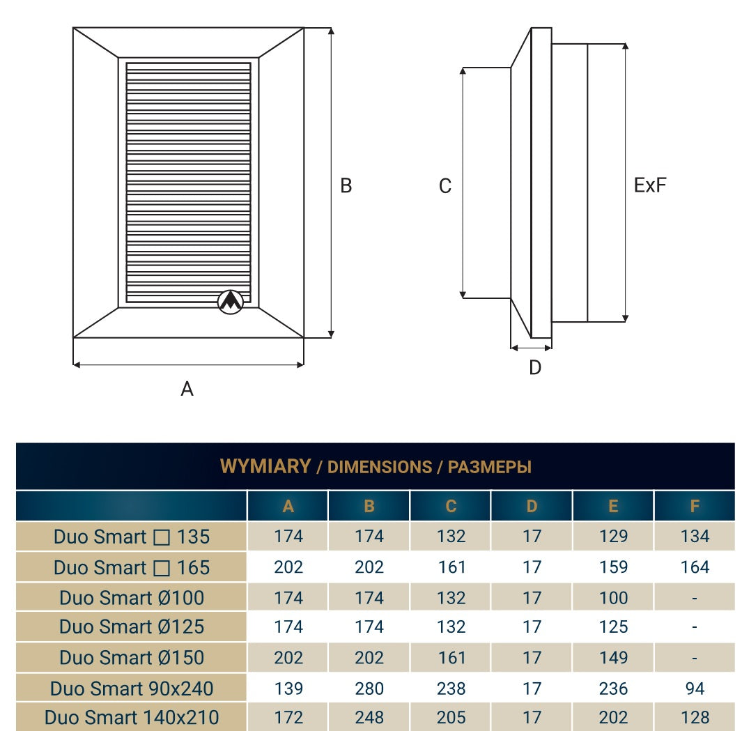 White Duo Smart Louvre Vent 165 with Insect Mesh
