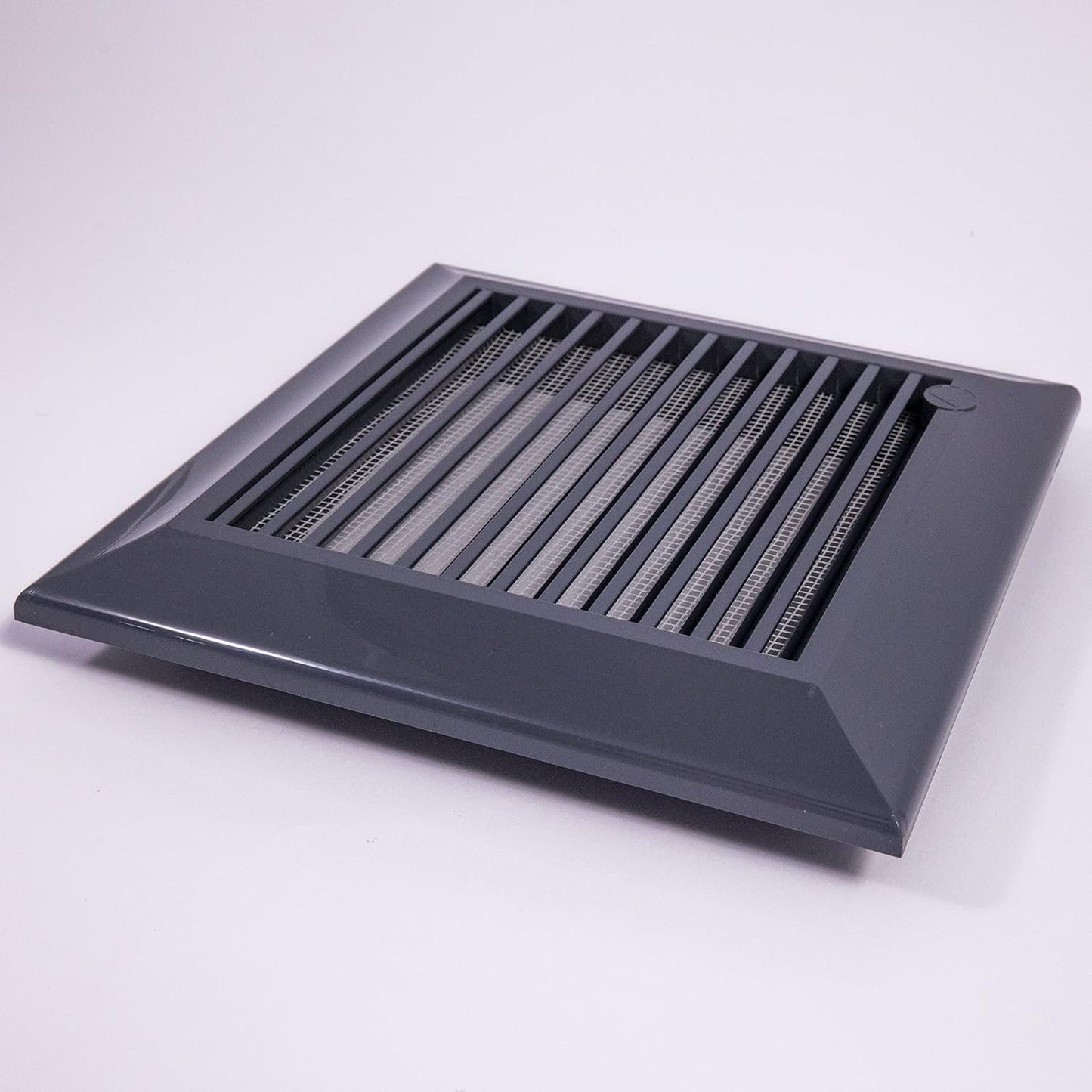 Graphite Duo Smart Louvre Vent 135G 135mm with Insect Mesh