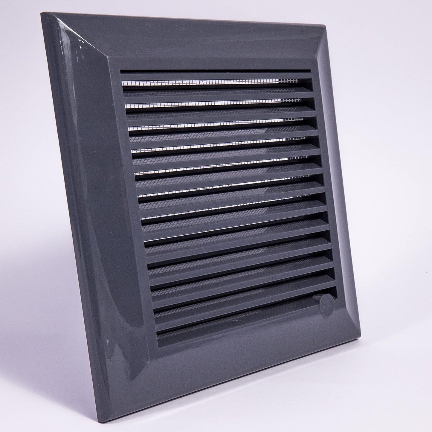 Graphite Duo Smart Louvre Vent 140mm x 210mm with Insect Mesh