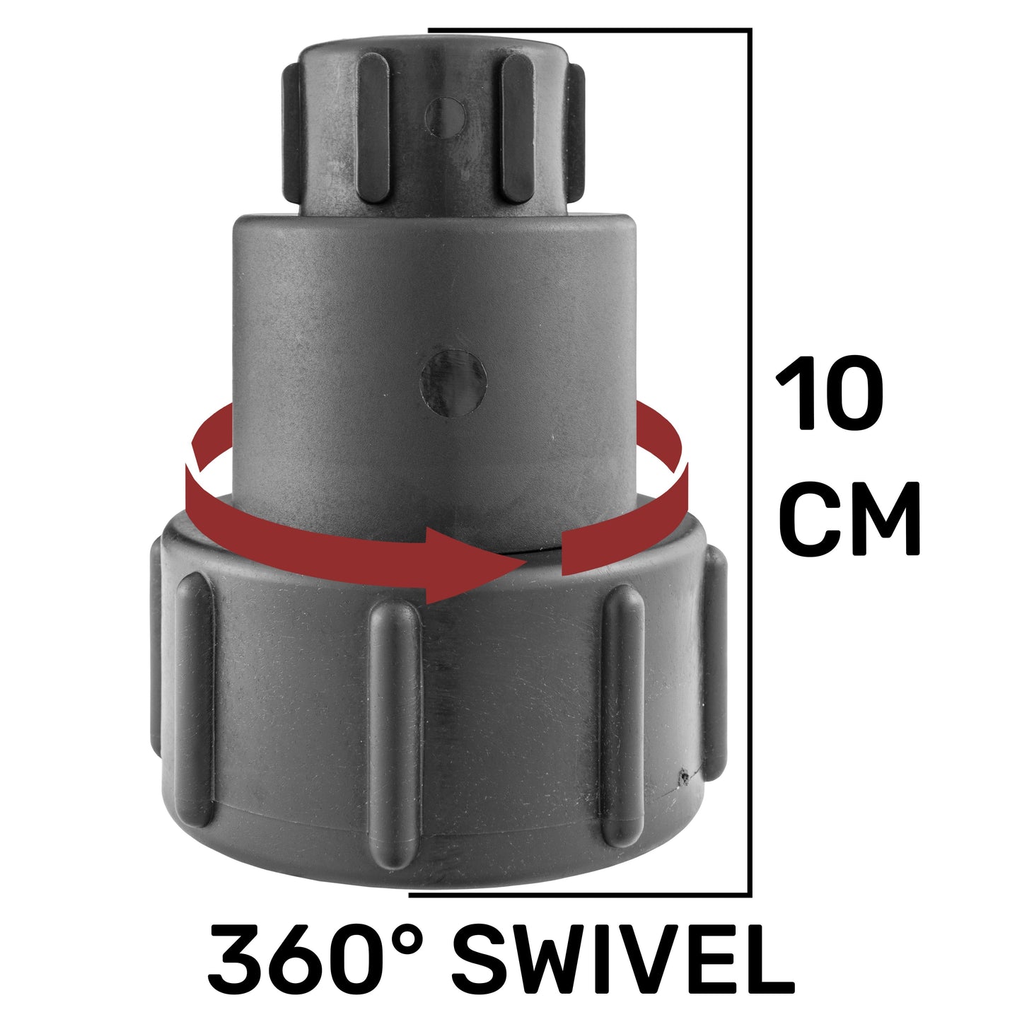 IBC 2” S60X6 – 1/2" BSPF Extended Fitting with 1/2" BSP Quick-Connect Plastic Lever Tap