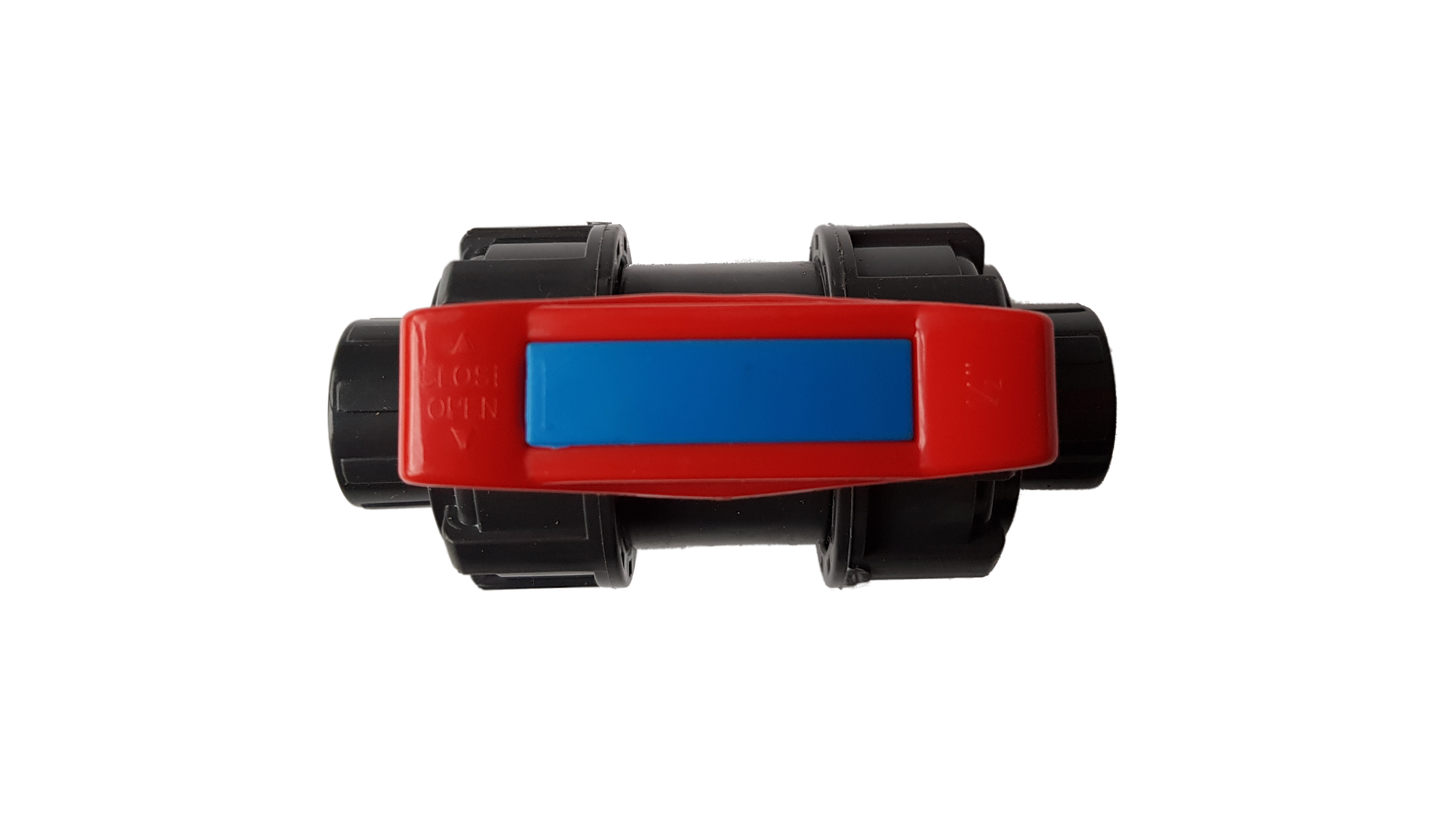 1/2″ BSPF PVC Shut‑Off Valve with Double Union