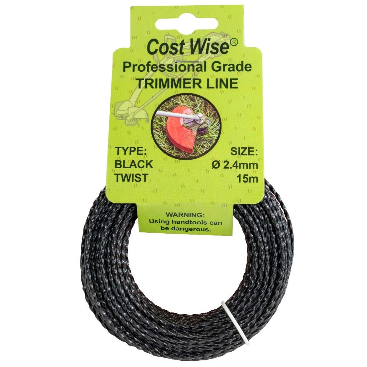 Black Twisted Strimmer Line 2.4mm x 15m