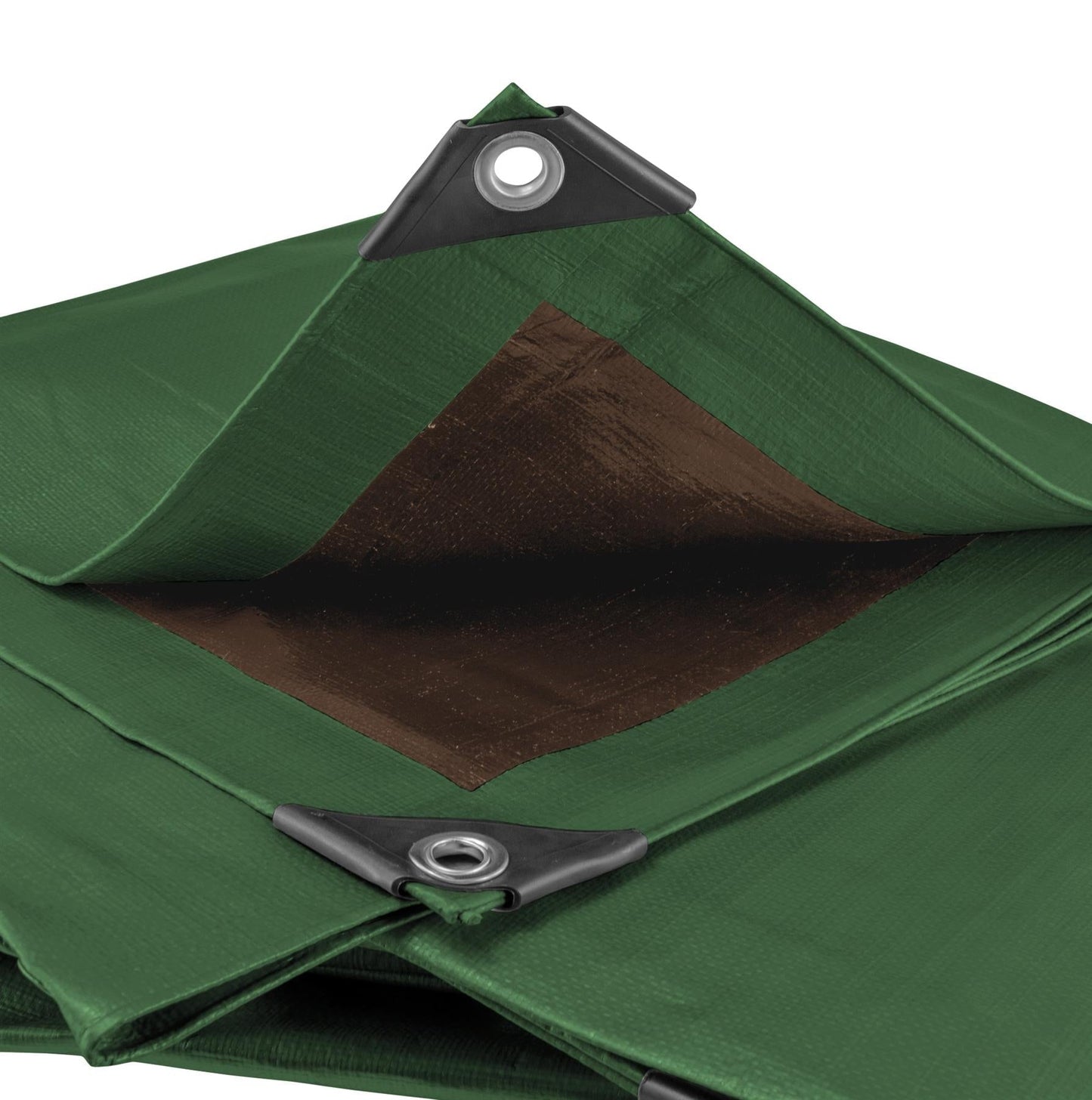 Green/Brown Tarpaulin Sheet 1m x 1m – L-Grade Cover