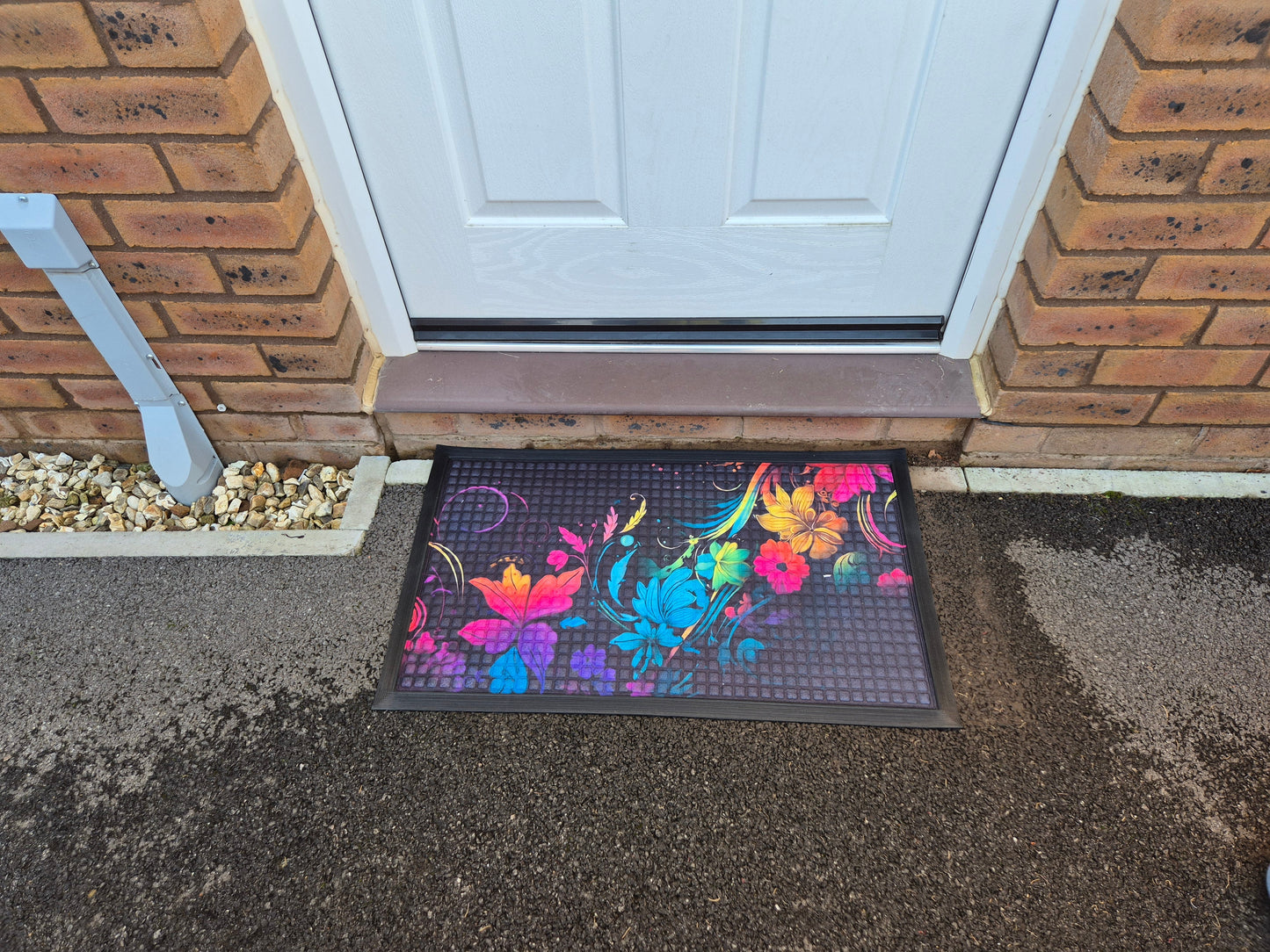 Rubber Entrance Mat 75x45cm – Fingertip Design (Model A)