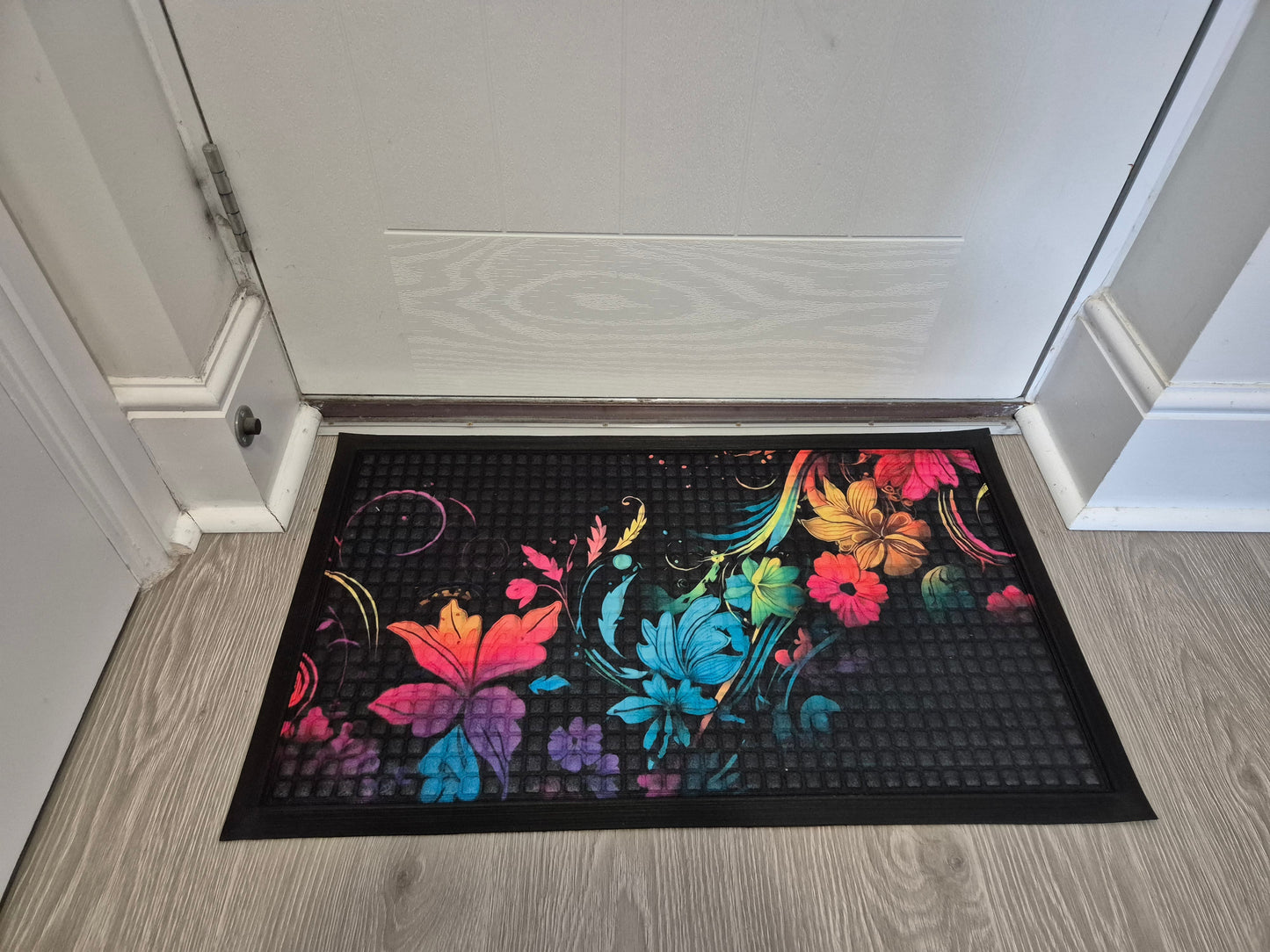 Rubber Entrance Mat 75x45cm – Fingertip Design (Model A)