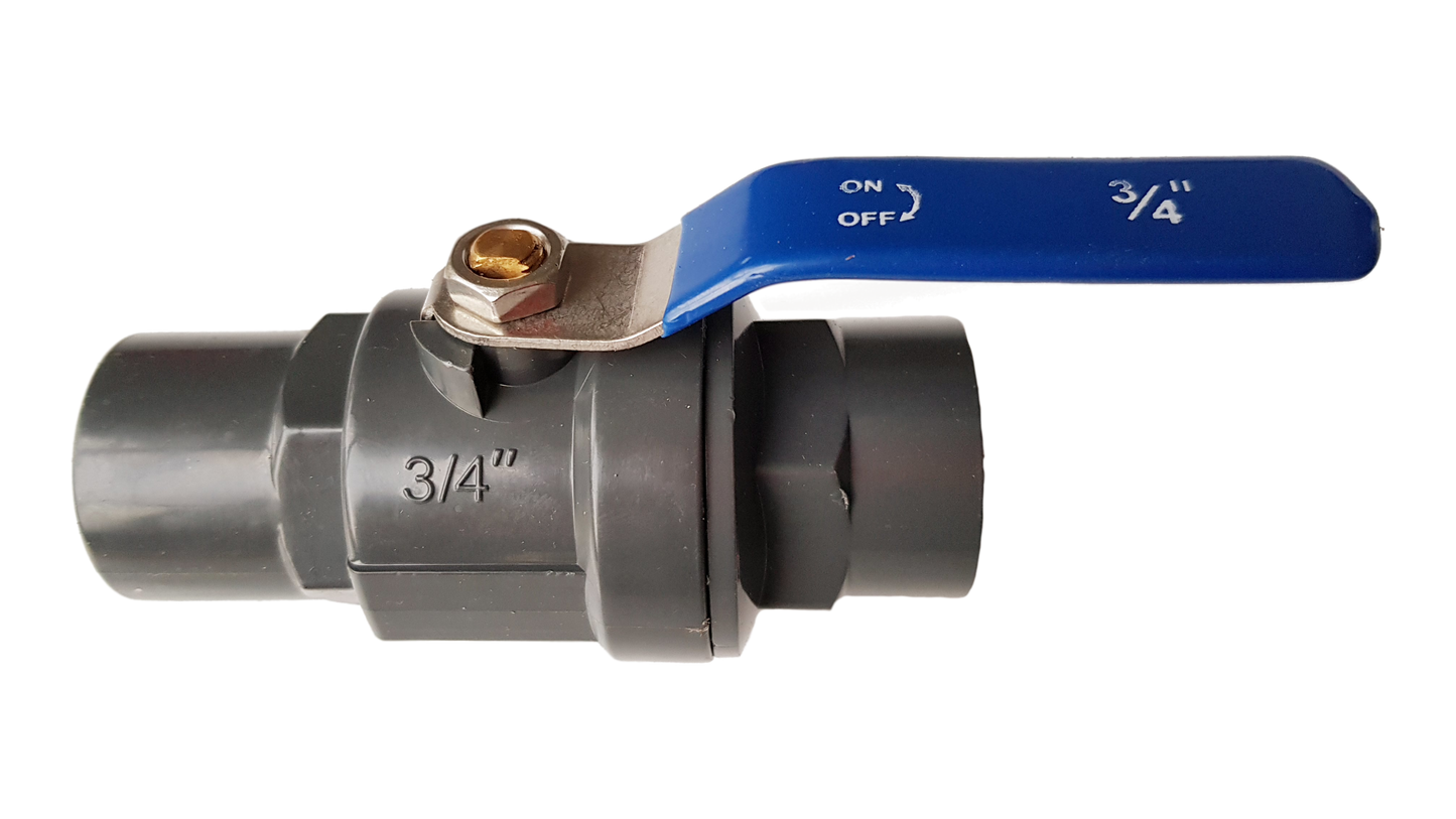 3/4″ BSP Female PP Stopcock Including Stainless Steel Ball Valve & Handle