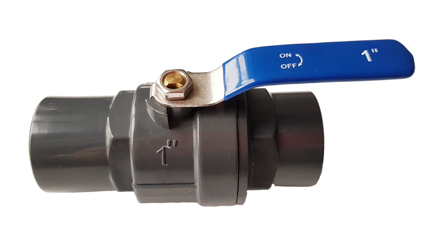 1″ BSP Female PP Stopcock Including Stainless Steel Ball Valve & Handle