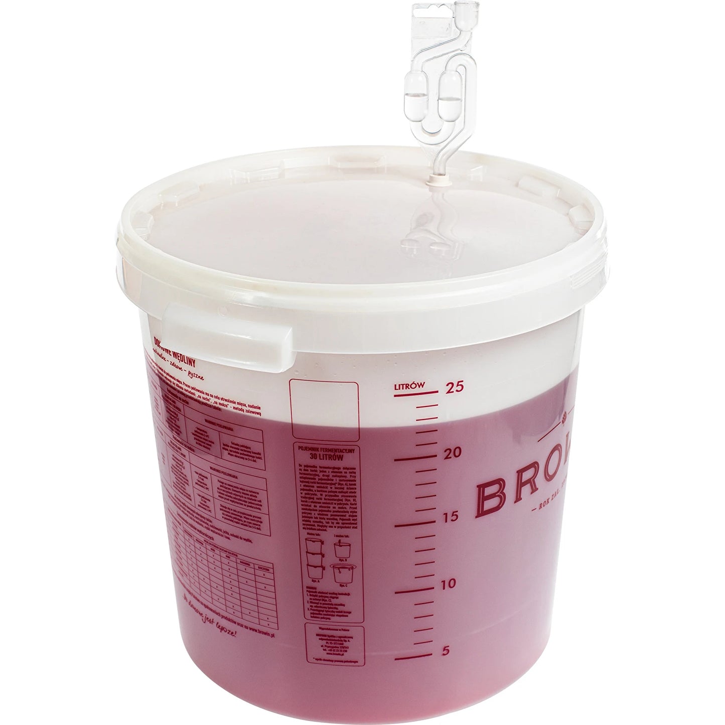 30L Beer Brewing Bucket with Tap Food Grade Home Brew Fermenter with Lid