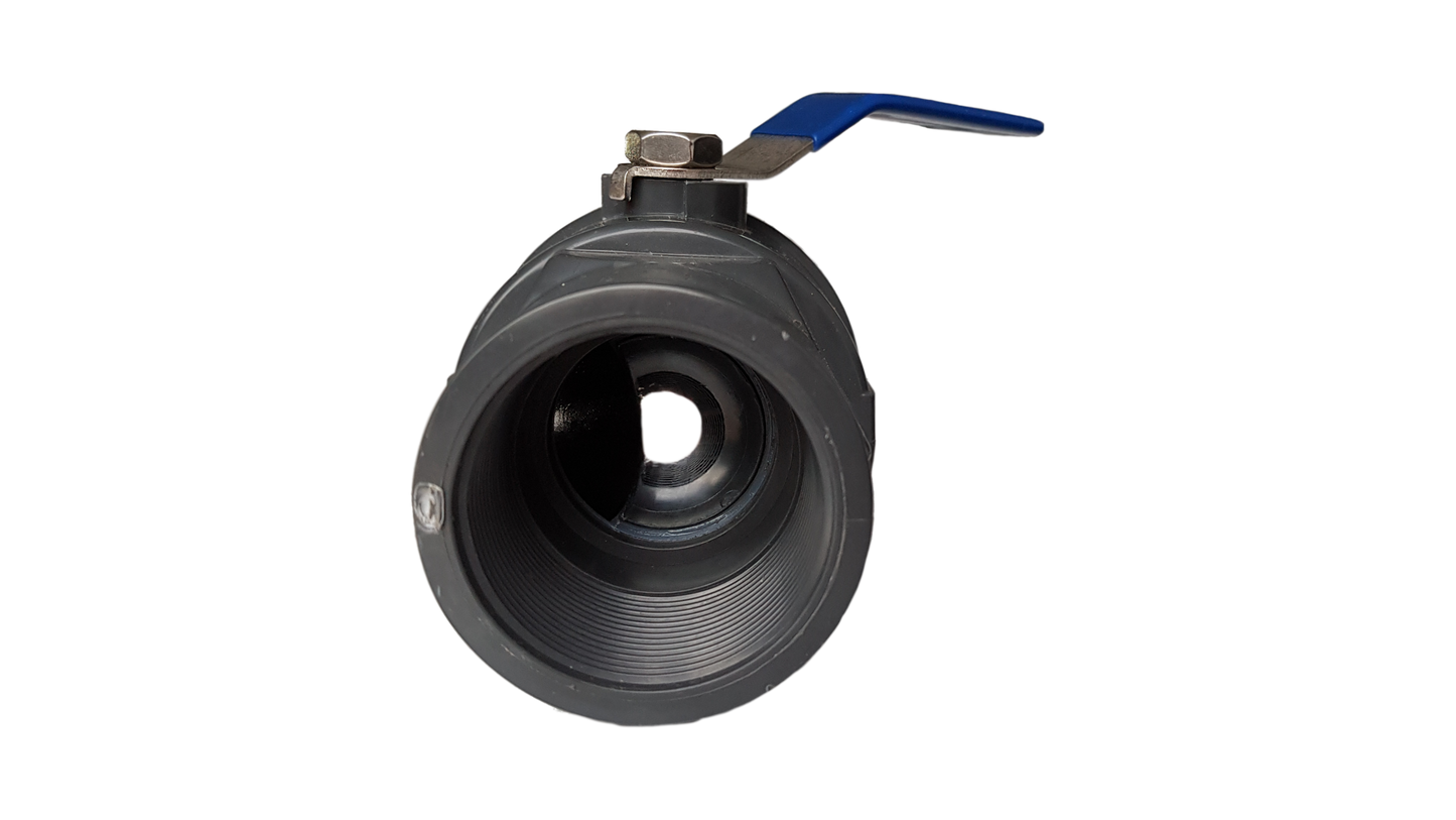 1.25″ BSP Female PP Stopcock Including Stainless Steel Ball Valve & Handle