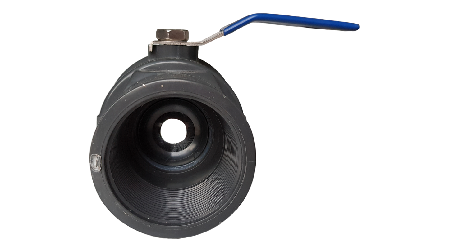 1.25″ BSP Female PP Stopcock Including Stainless Steel Ball Valve & Handle