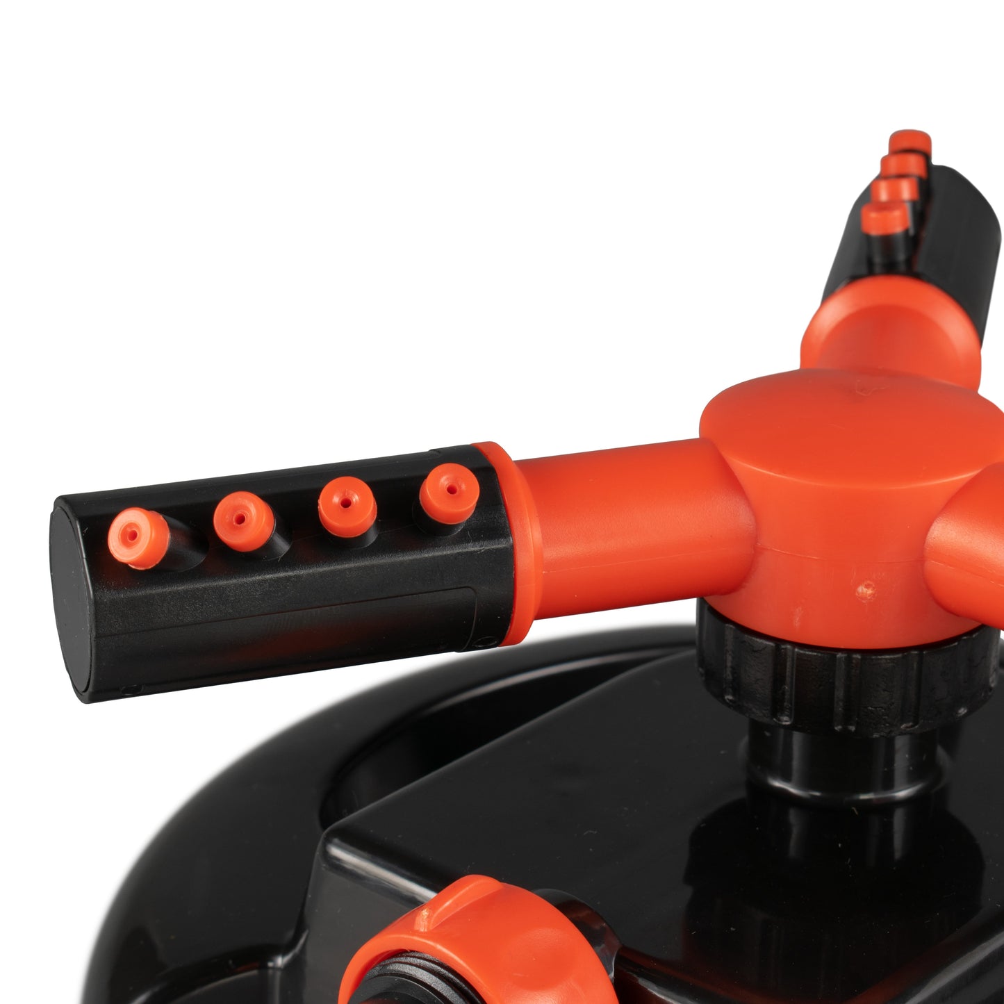 Cost Wise Lawn Sprinkler with 3 Adjustable Rotating Arms, Black/Orange