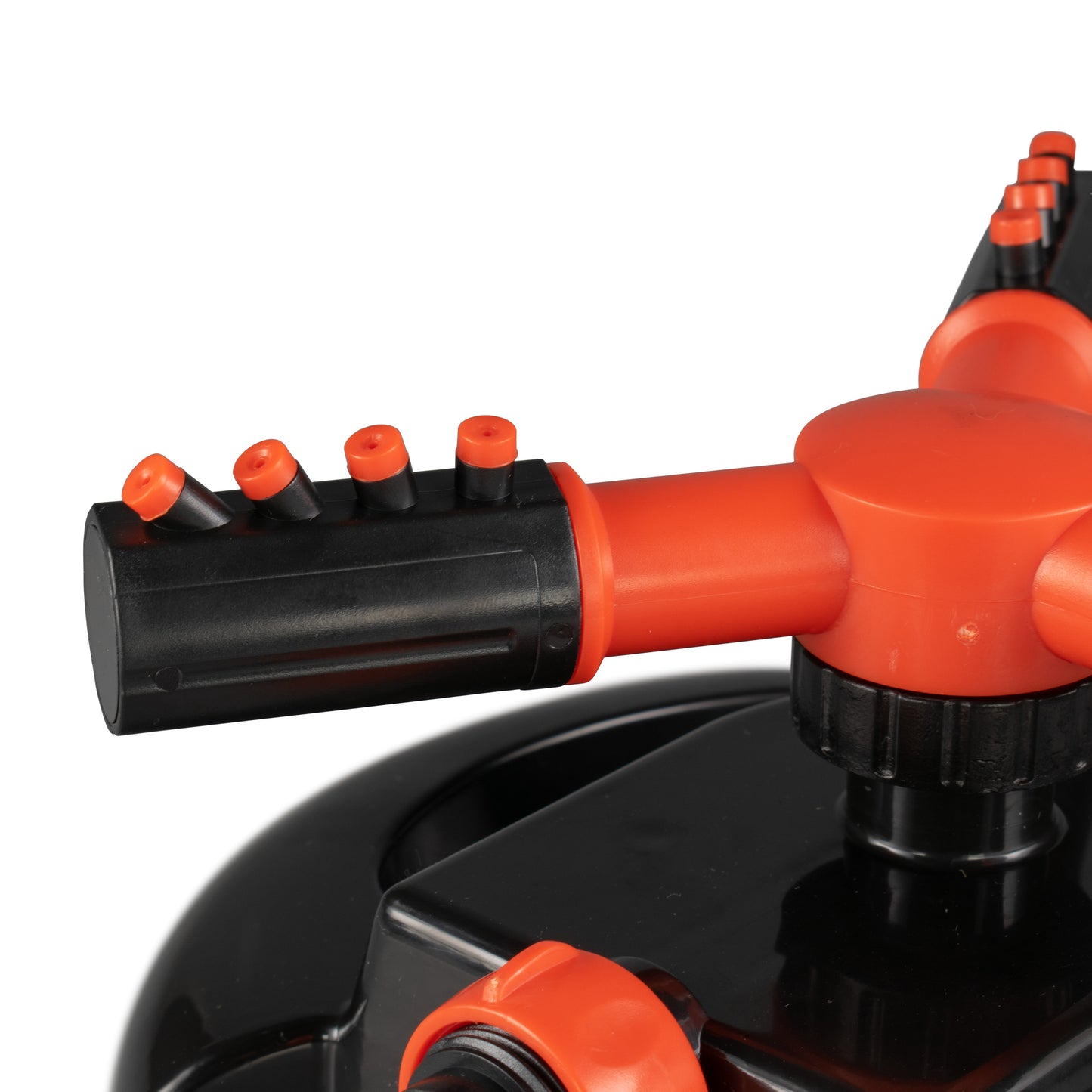 Cost Wise Lawn Sprinkler with 3 Adjustable Rotating Arms, Black/Orange