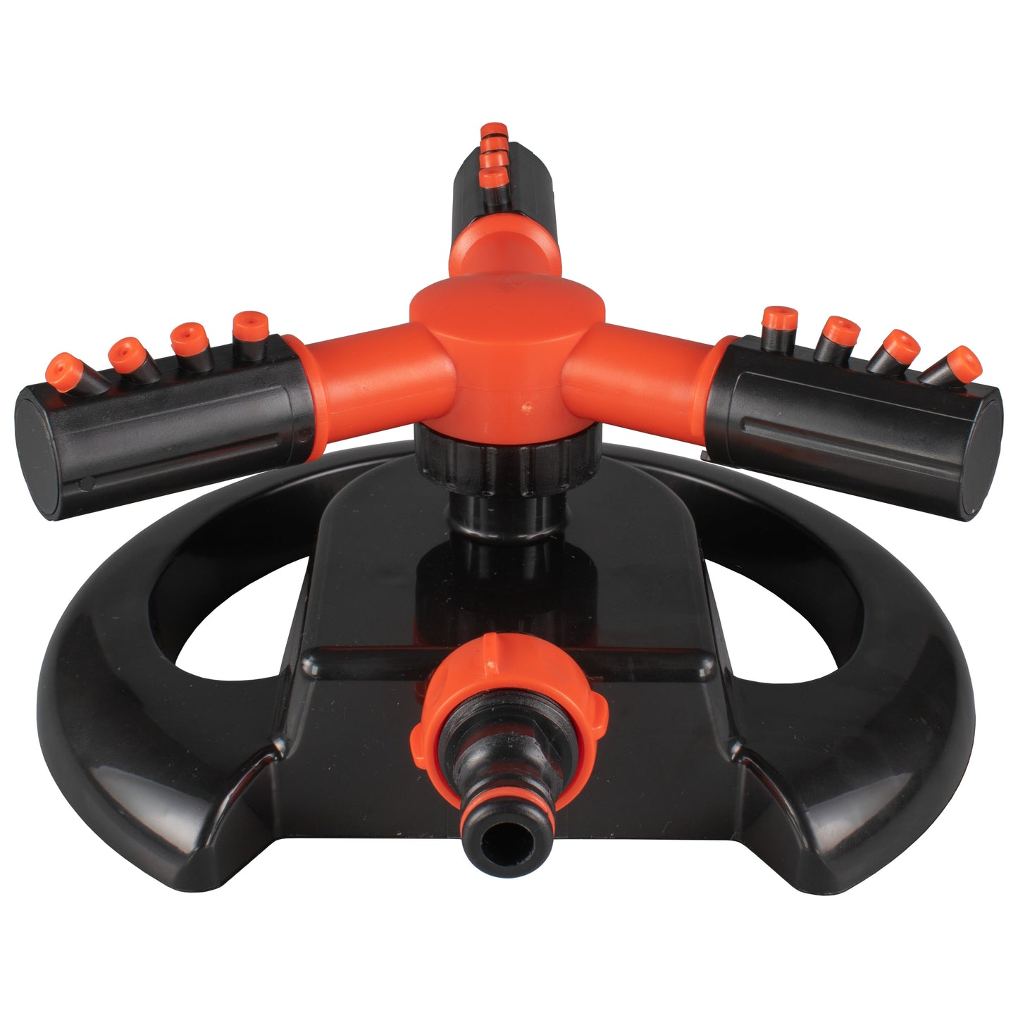 Cost Wise Lawn Sprinkler with 3 Adjustable Rotating Arms, Black/Orange