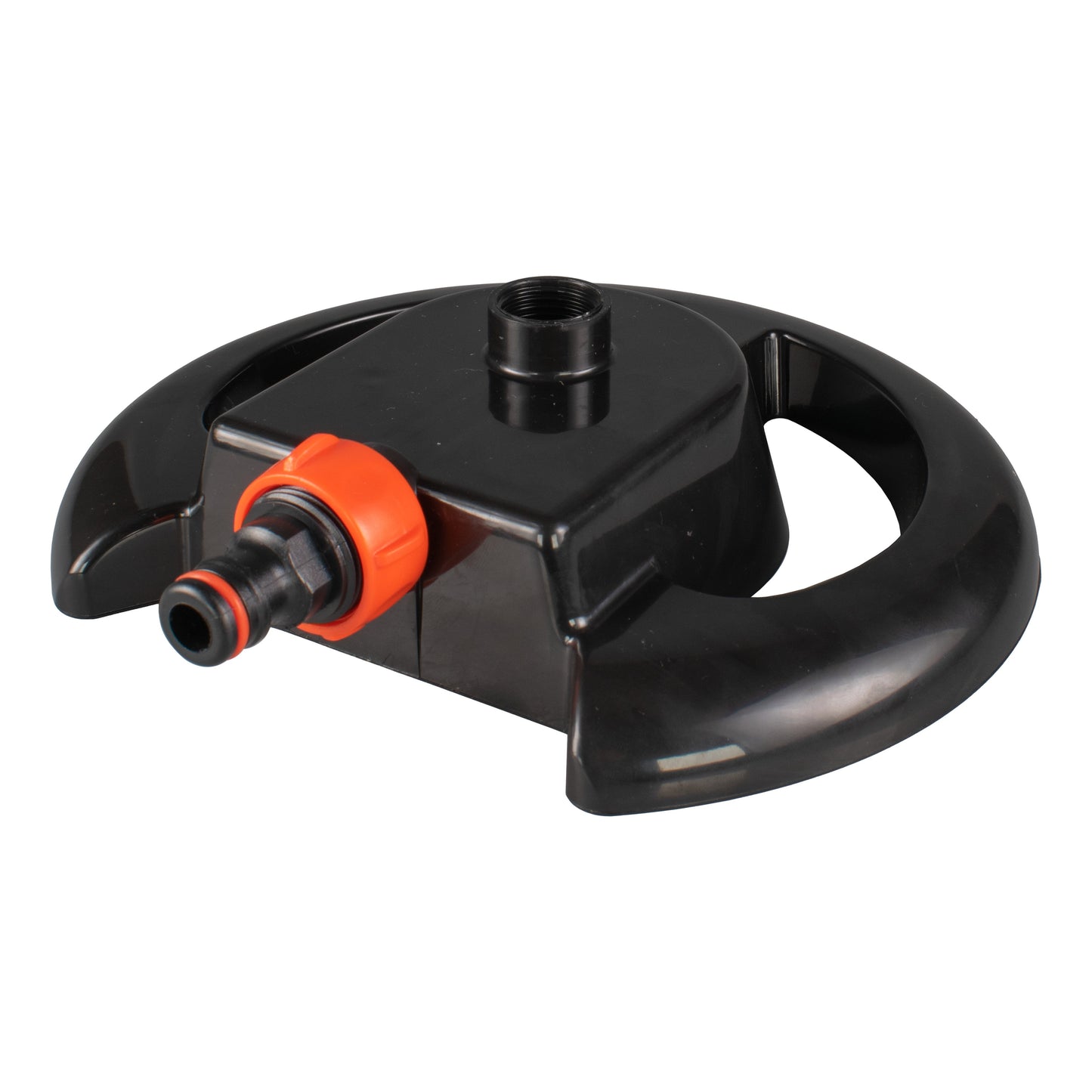 Cost Wise Lawn Sprinkler with 3 Adjustable Rotating Arms, Black/Orange