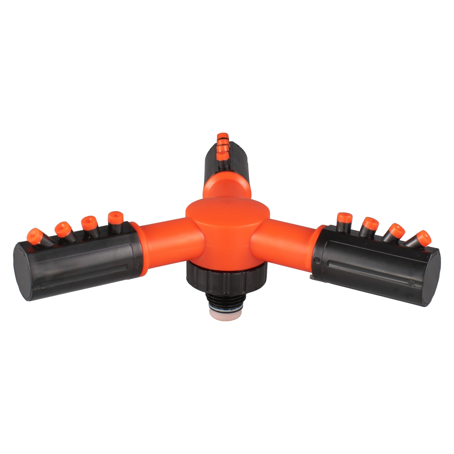 Cost Wise Lawn Sprinkler with 3 Adjustable Rotating Arms, Black/Orange