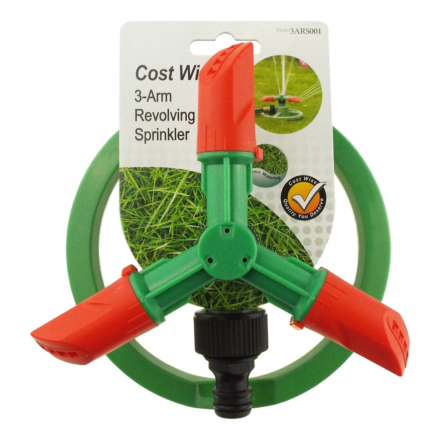 Cost Wise 3‑Arm Rotating Garden Sprinkler – Efficient Lawn Irrigation Tool