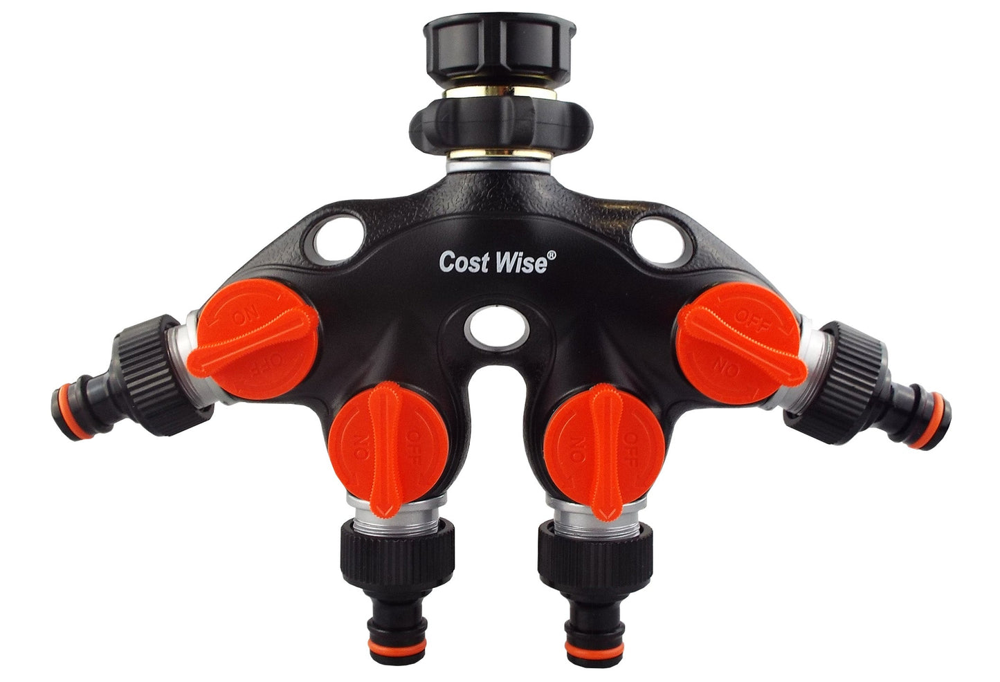 Metal 4-Way Tap Connector with Valves