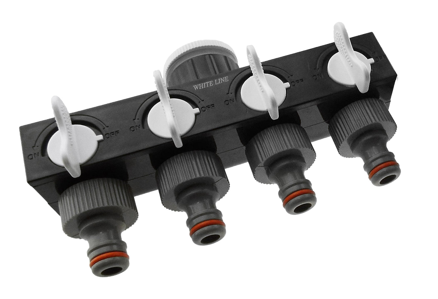 4-Way WL Water Splitter with Valves
