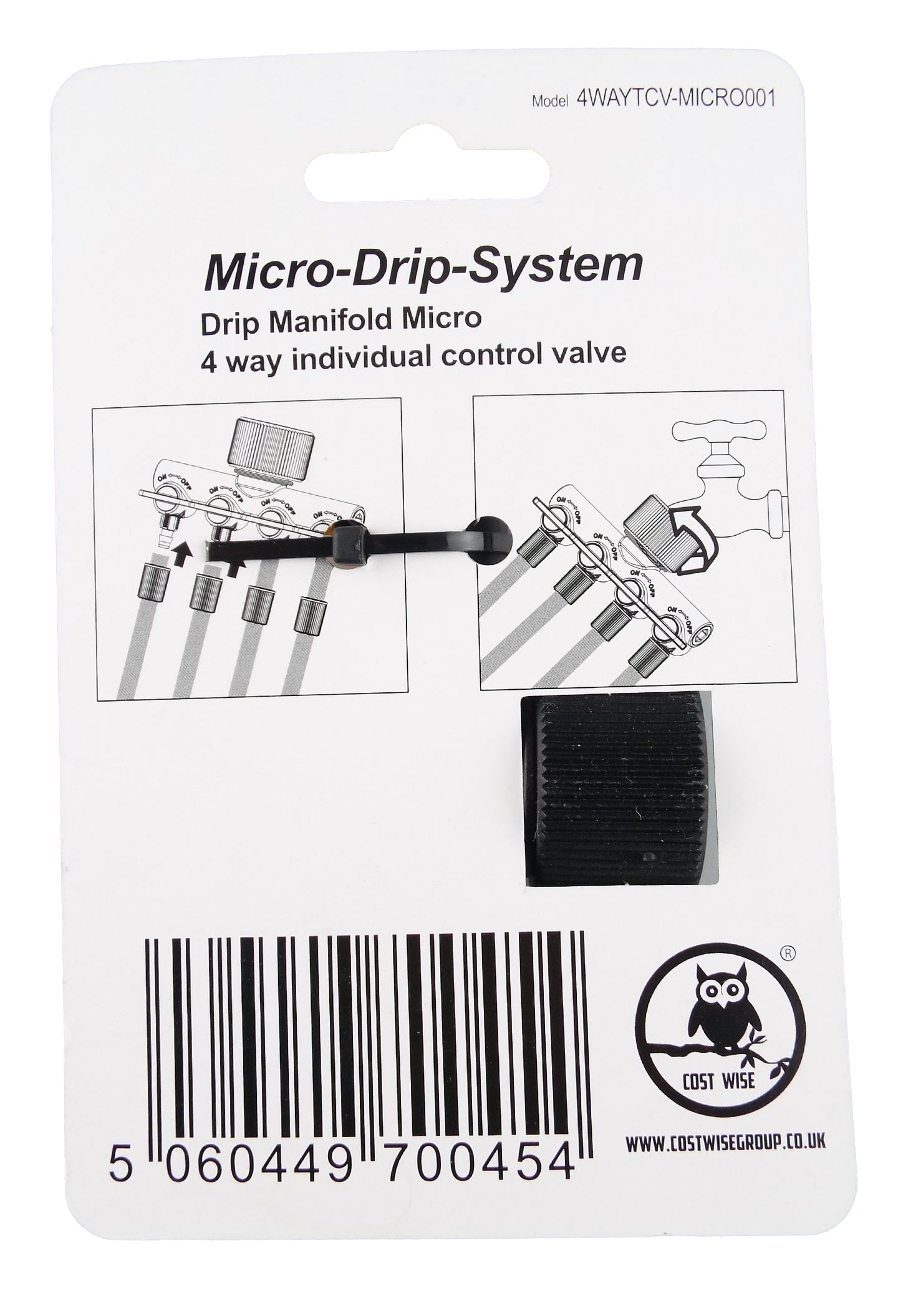 4-Way Micro Irrigation Tube Manifold Connector