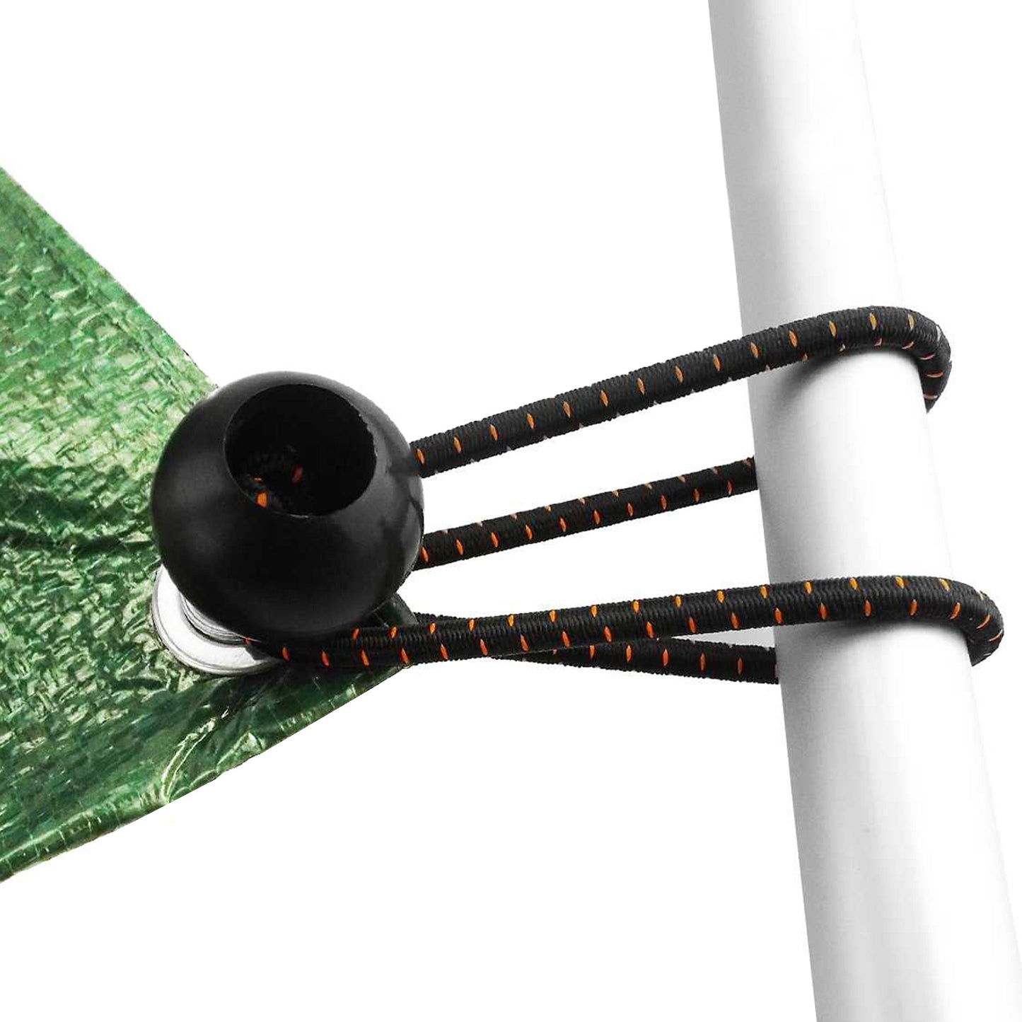 Mixed Size Black Bungee Balls (4", 6", 10") - Pack of 30