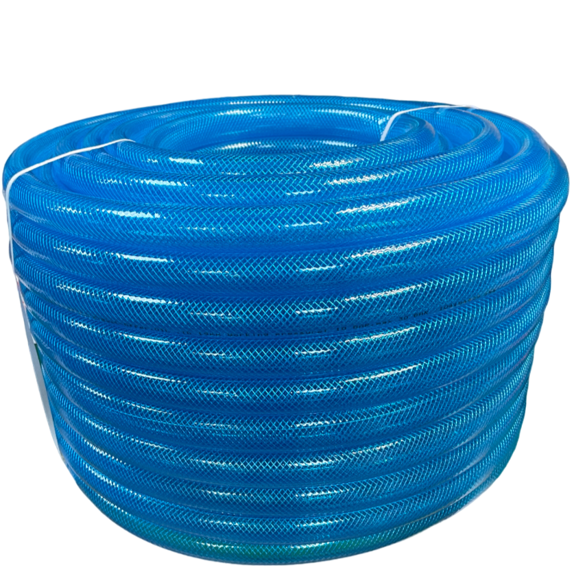 Blue Transparent Braided Fuel Hose PVC 19mm x 2.1mm