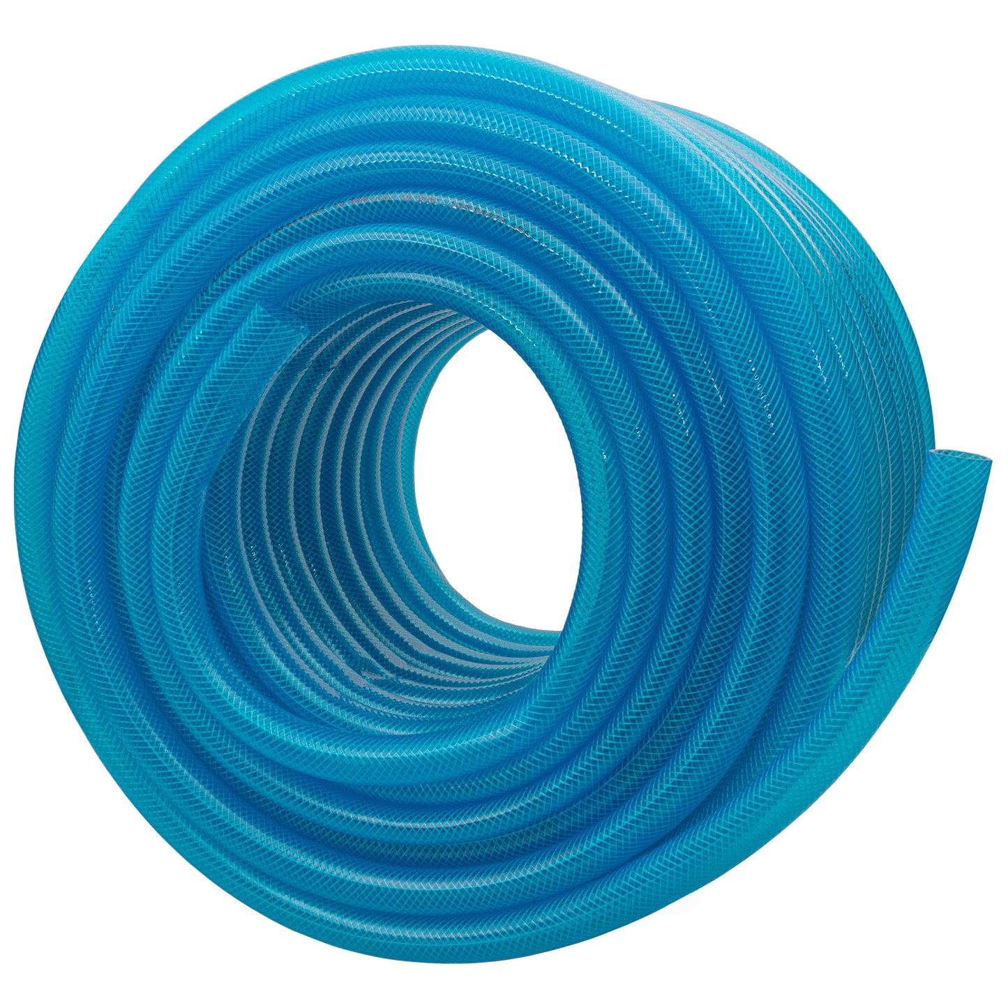 Blue Transparent Braided Fuel Hose PVC 19mm x 2.1mm