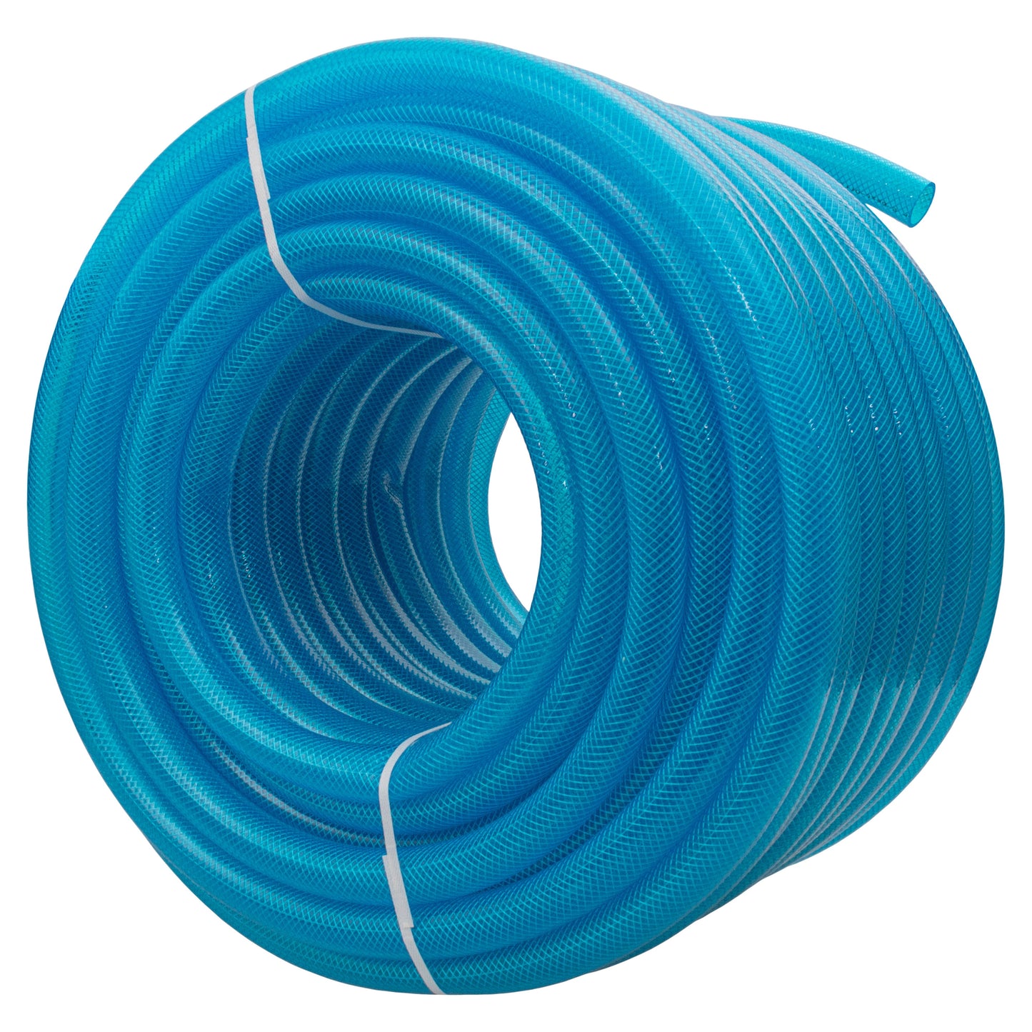 Blue Transparent Braided Fuel Hose PVC 19mm x 2.1mm