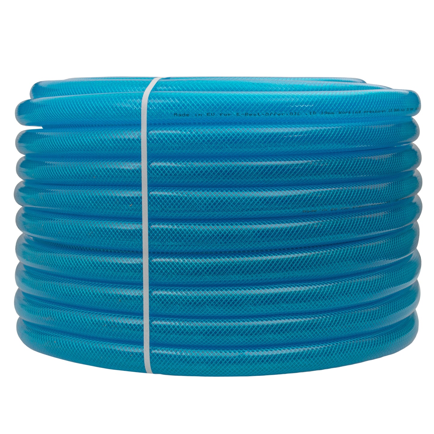 Blue Transparent Braided Fuel Hose PVC 19mm x 2.1mm