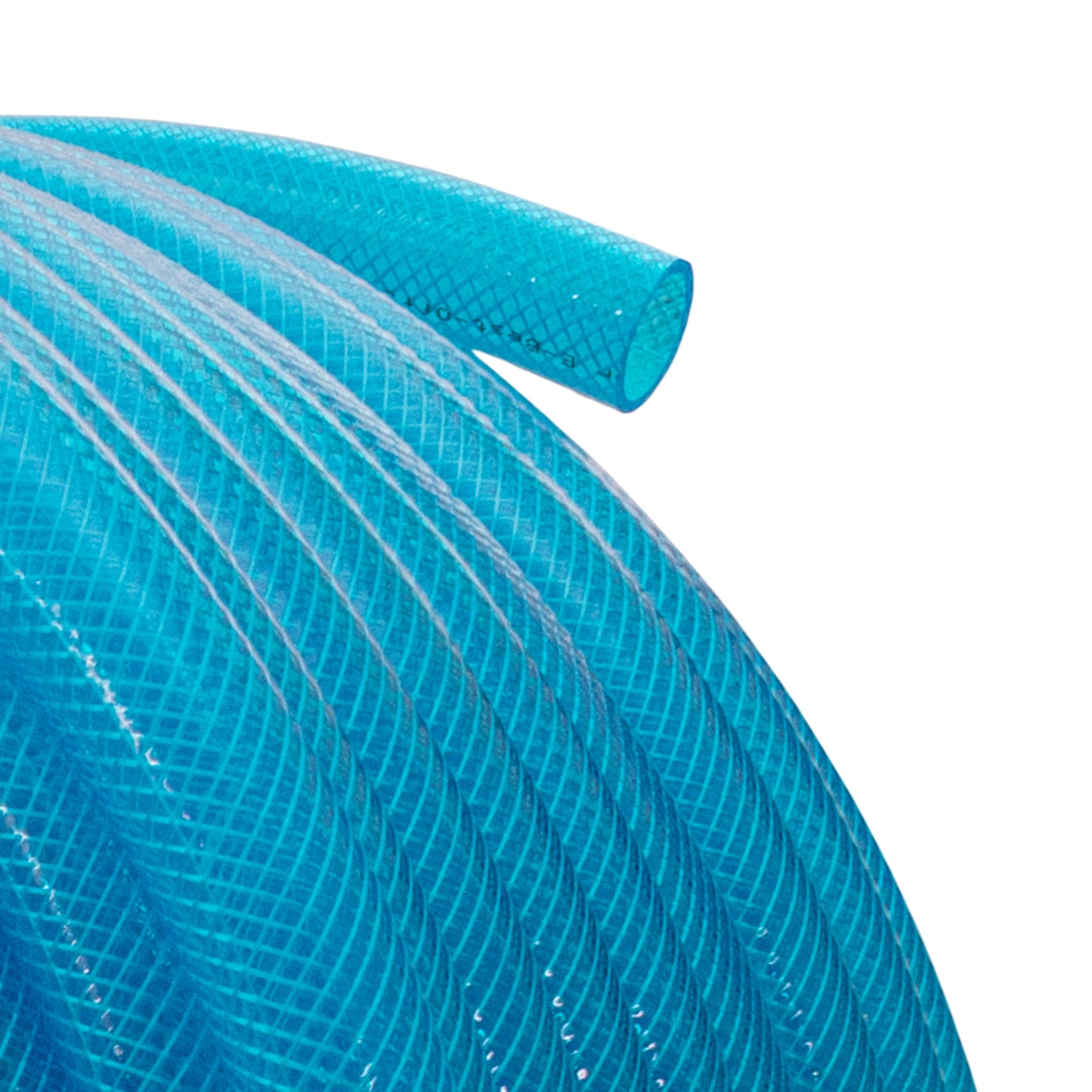 Blue Transparent Braided Fuel Hose PVC 25mm x 2.6mm
