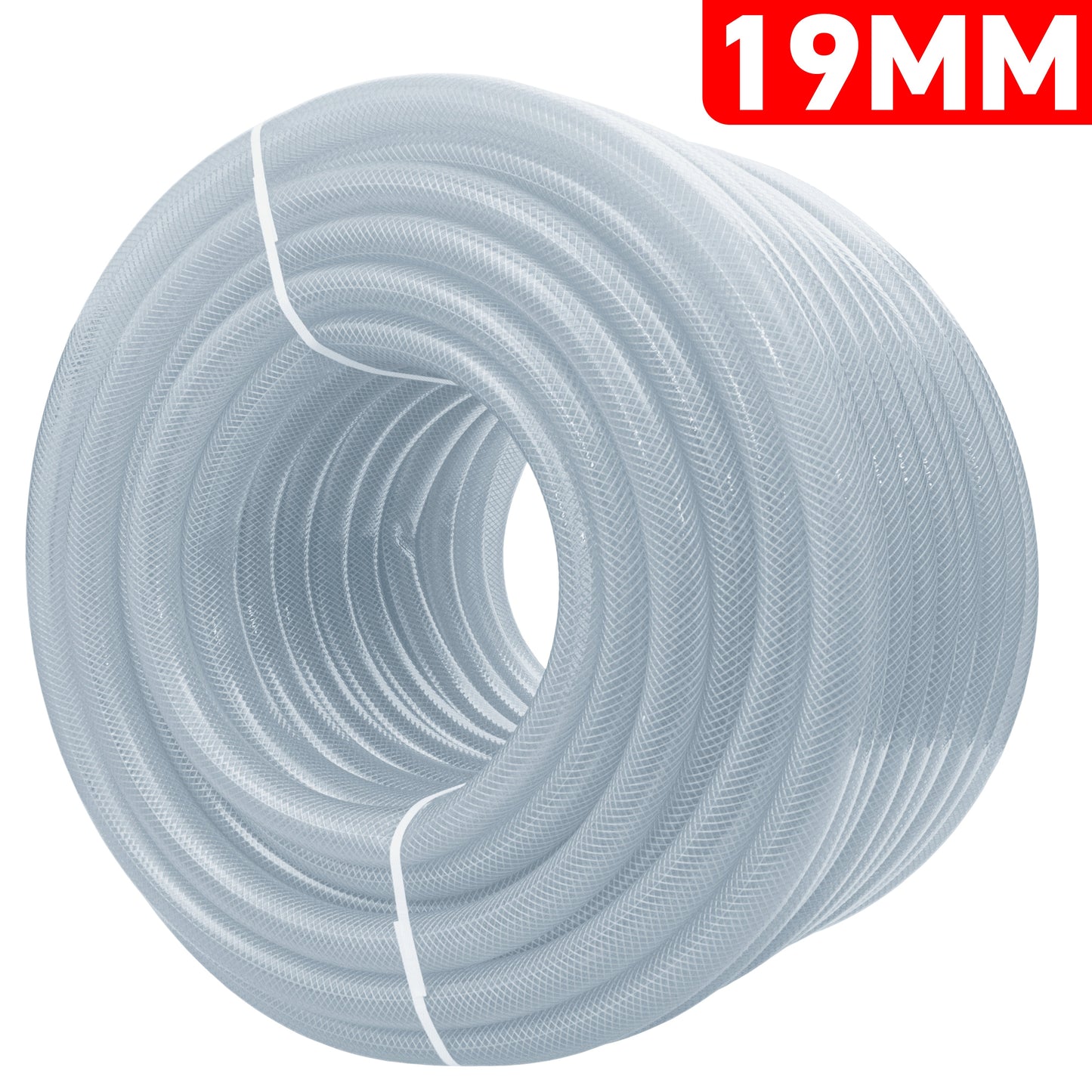 Reinforced Transparent PVC Hose Pipe – 19mm × 3mm