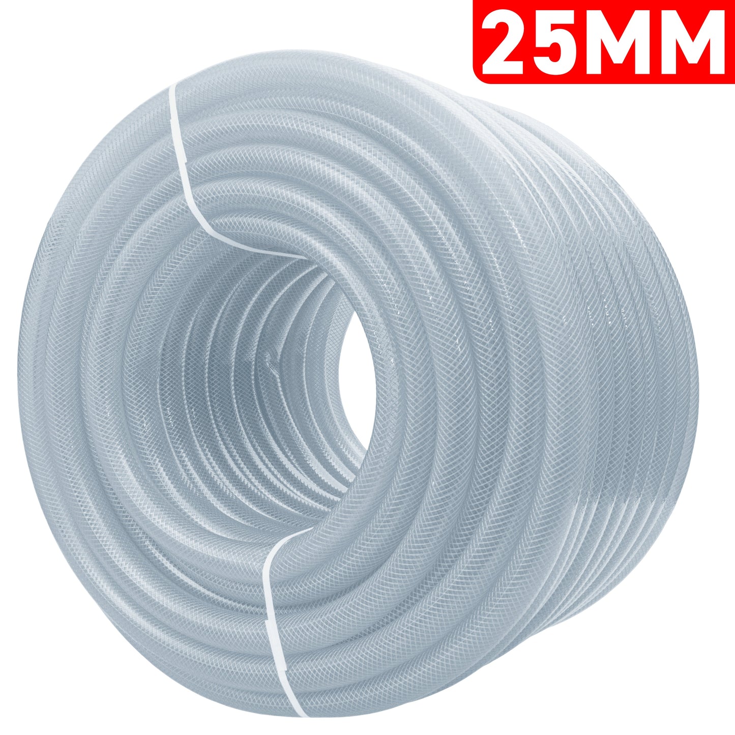 Reinforced Transparent PVC Hose – 25 mm × 3.5 mm