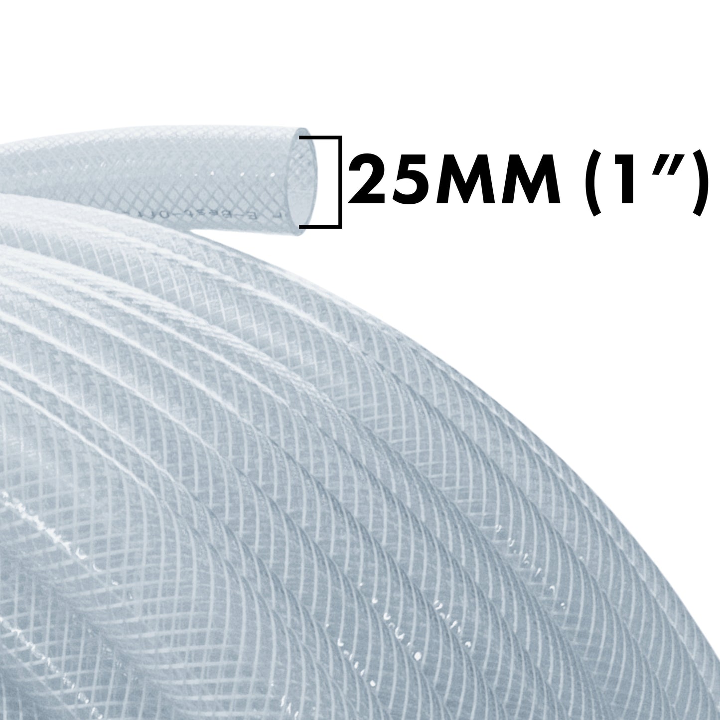 Reinforced Transparent PVC Hose – 25 mm × 3.5 mm