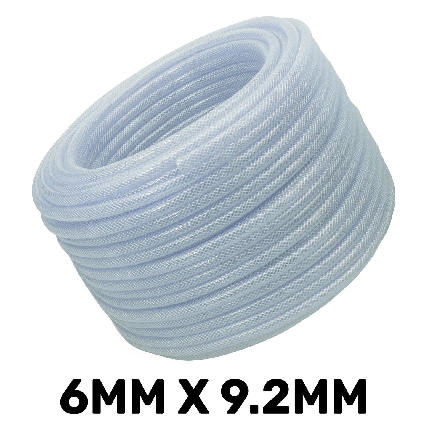 Transparent Reinforced PVC Hose Pipe – 6 mm × 1.6 mm