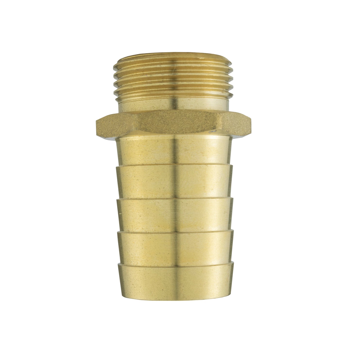 19mm Brass Hose Tail with BSPF Valve and 25mm Brass Outlet Fitting