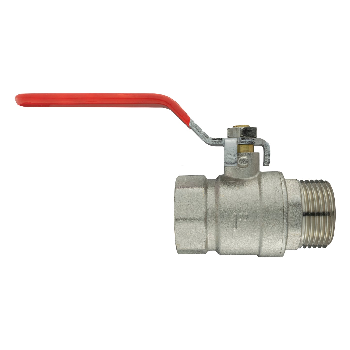 Nickel-Plated Brass Lever Valve – 1" BSP Male to Female Thread