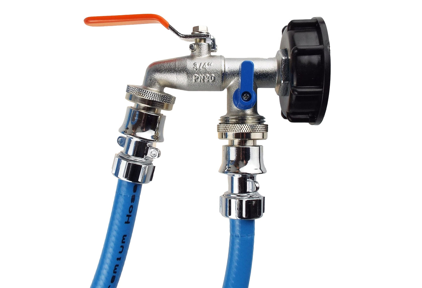 IBC 2” S60X6 Lid with Twin Quick Connect Taps and Hose Couplings