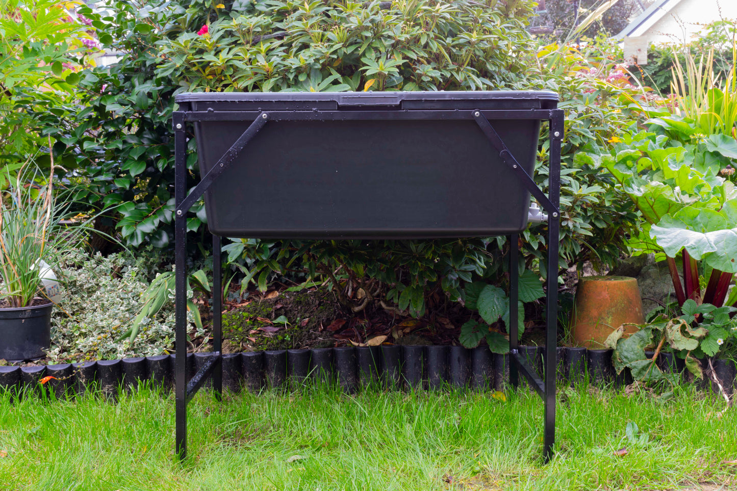 90L Dog Bath with Tap and Elevated Stand