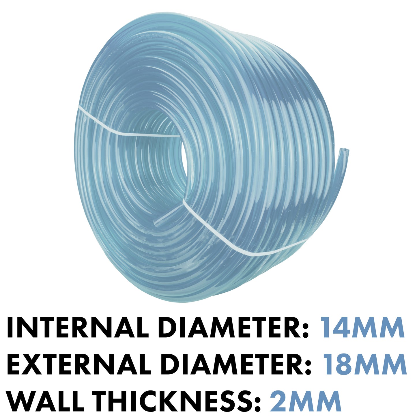 Transparent Flexible PVC Hose – 14mm x 18mm