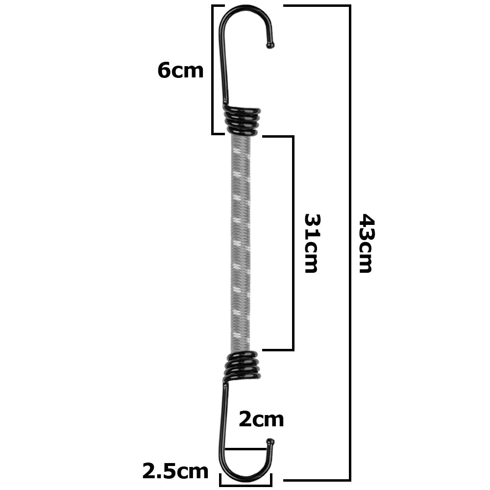40cm Metal-Hook Bungee Cord