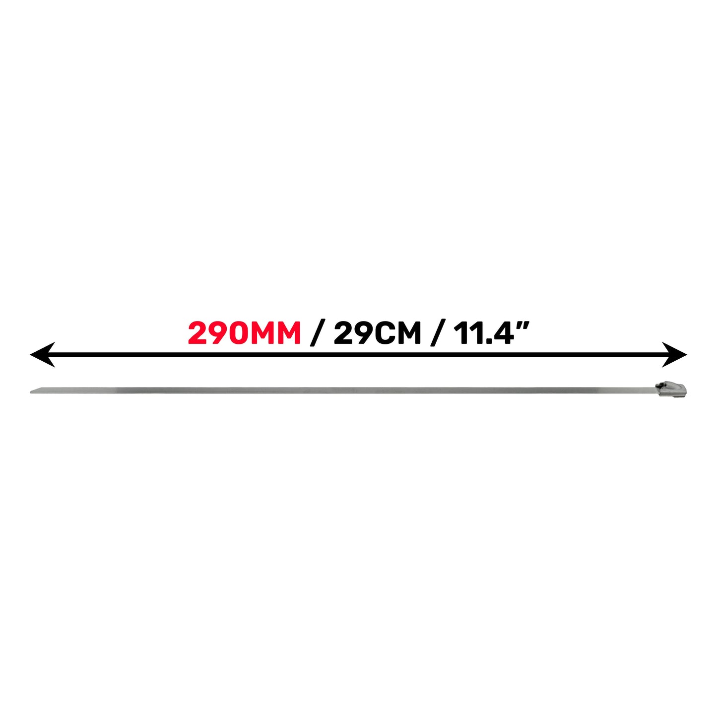 Stainless Steel Locking Cable Straps – 4.6mm x 290mm