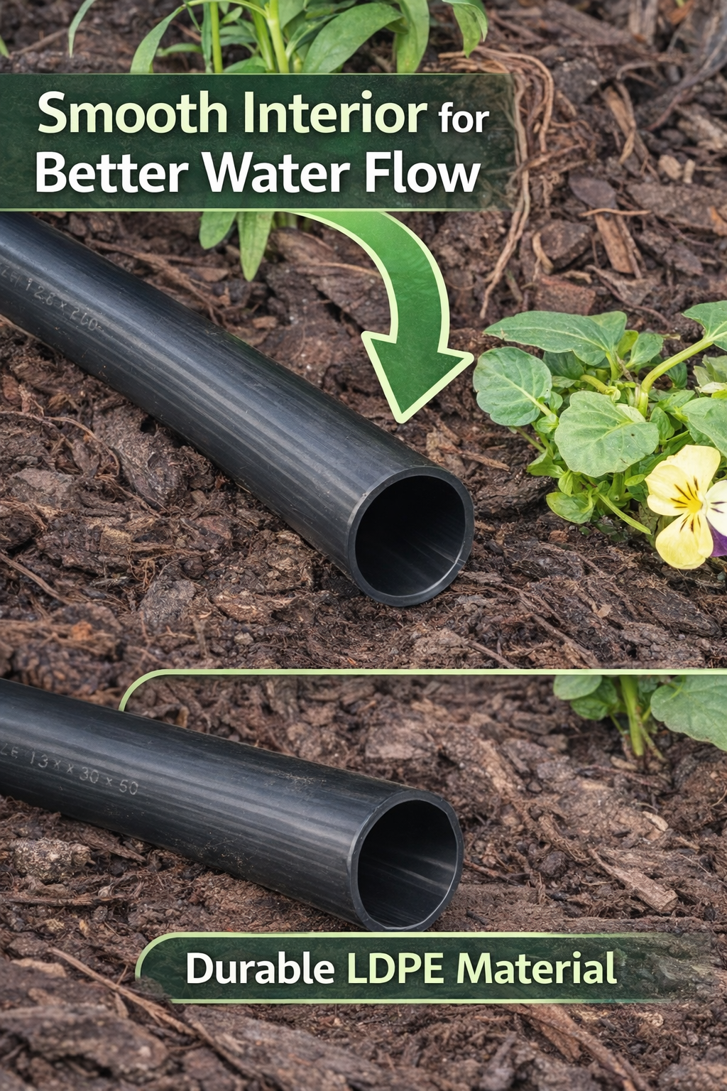 16mm LDPE Garden Irrigation Pipe 13mm ID Water Hose Drip System 10-100m