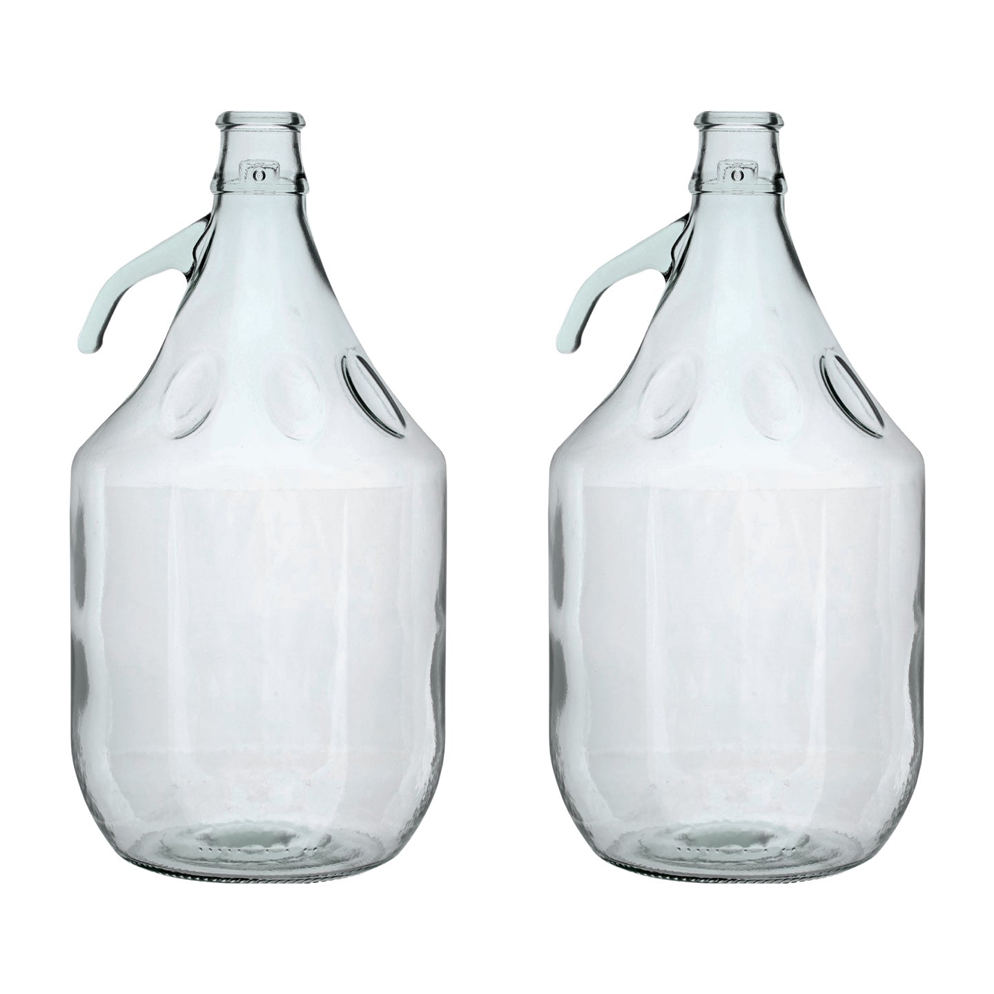Set of 2 Plain 5L Glass Demijohns