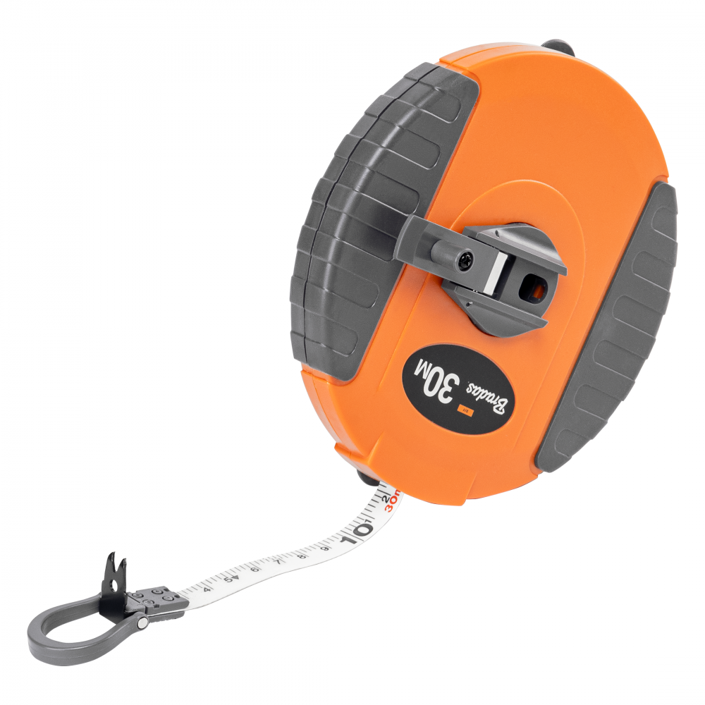 13mm Wide Fibreglass Measuring Tape – Black/Orange, 20m to 50m Range