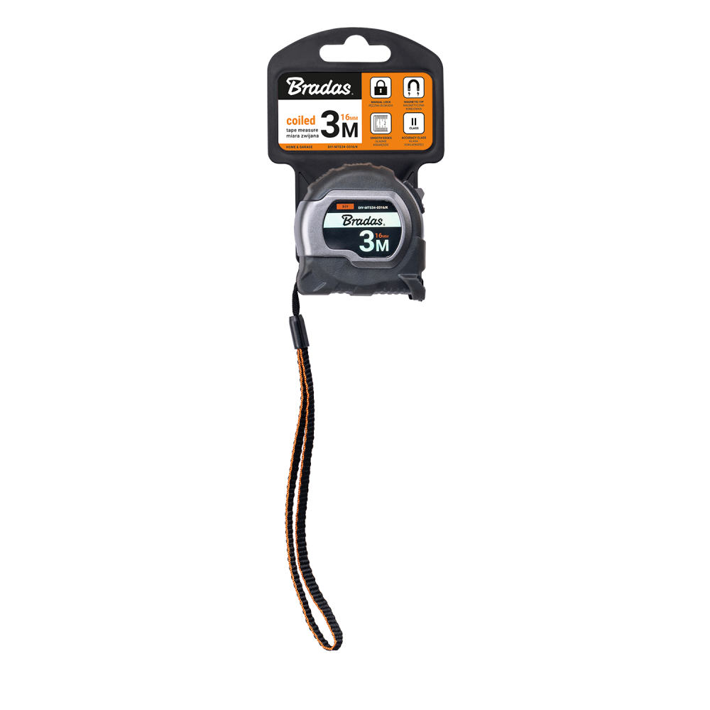 COAL Measuring Tape – 16mm Wide with Magnetic Hook and Belt Clip (3m)