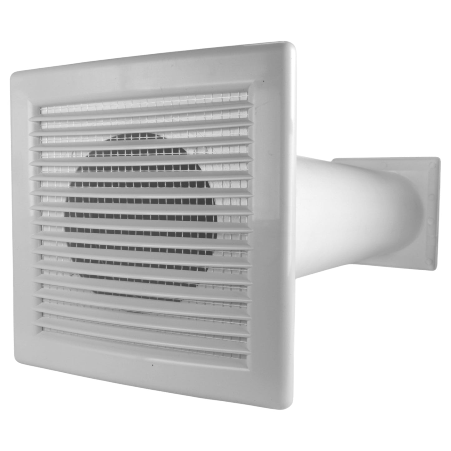 DL0163 Through-Wall Ventilation Set with Internal Louvre Grille and Brown Exterior Cover