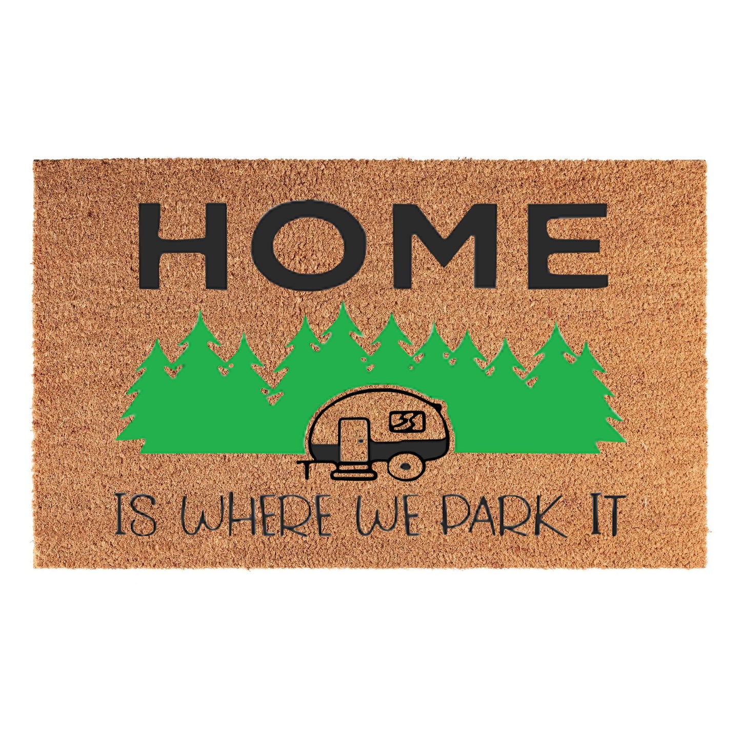 Entrance Mat 60x40 cm – “Home Is Where We Park It” Design