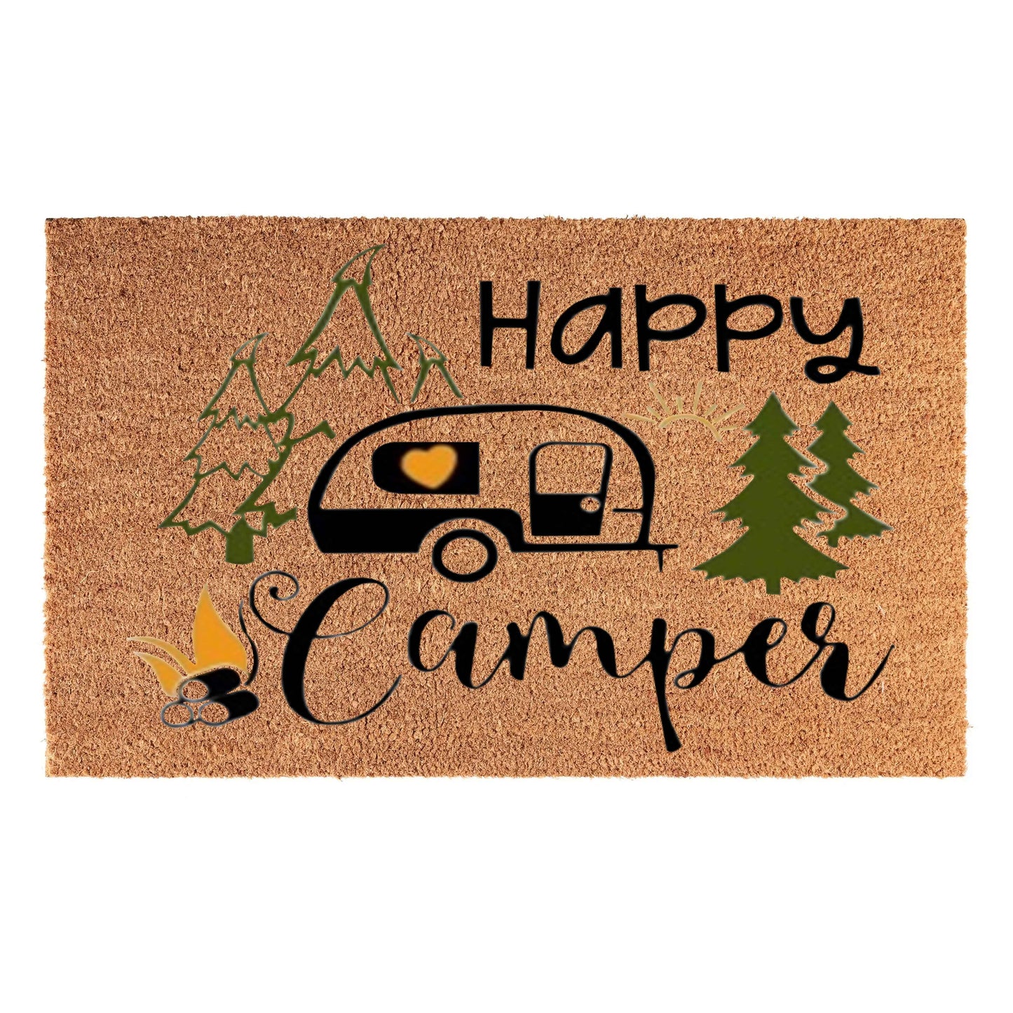 Entrance Mat 60x40 cm – “Happy Camper” Print