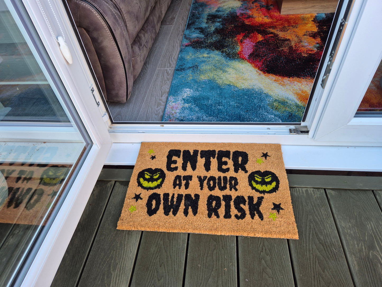 Doormat 60x40 cm – “Enter at Your Own Risk” Print