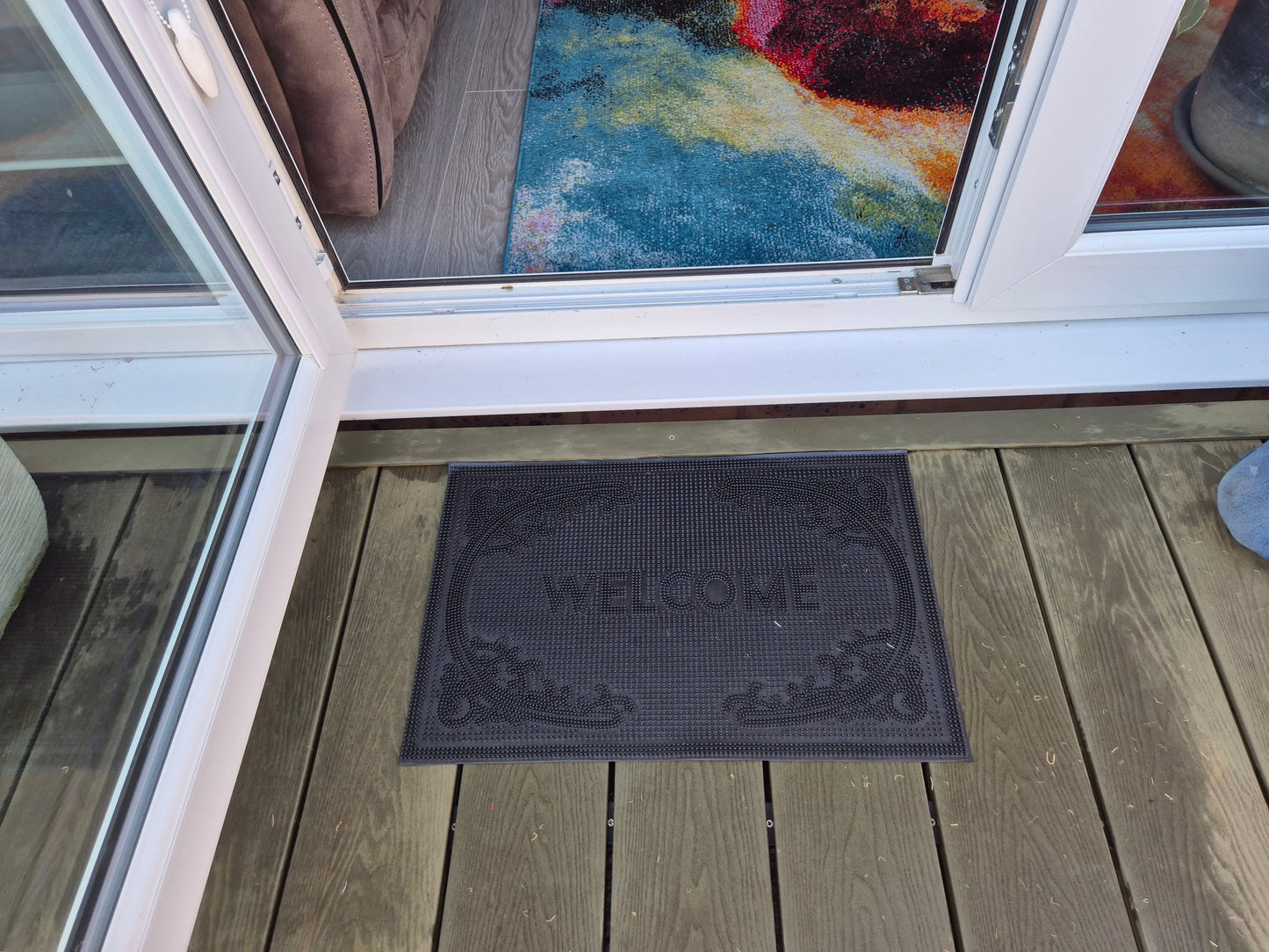 Welcome Rubber Door Mat 60x40cm – Design D2